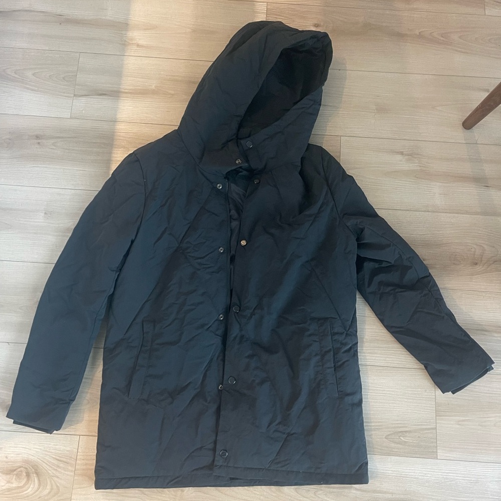Men's Black Hooded Jacket
